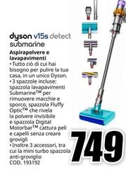 Dyson - V15s Detect Submarine Aspirapolvere E Lavapavimenti