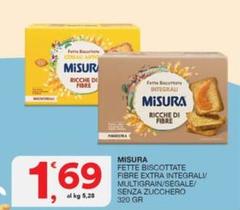 Misura - Fette Biscottate Fibre Extra Integrali