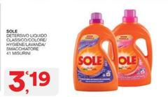 Sole - Detersivo Liquido Classico/ Colore/ Hygiene/ Lavanda/ Smacchiatore