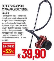 Beper - P202ASP200 Aspirapolvere Senza Sacco
