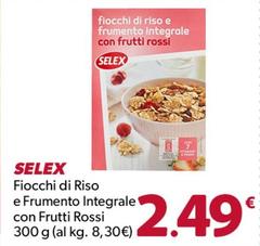 Selex - Fiocchi Di Riso E Frumento Integrale Con Frutti Rossi