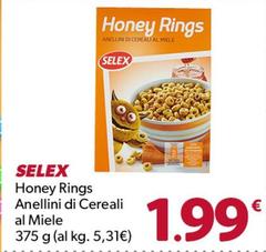 Selex - Honey Rings Anellini Di Cereali Al Miele