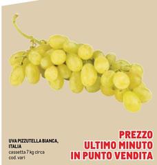 Uva Pizzutella Bianca, Italia