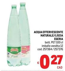 Egeria - Acqua Effervescente Naturale/Liscia