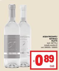 Acqua Frizzante/Naturale