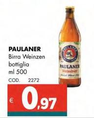 Paulaner - Birra Weinzen Bottiglia