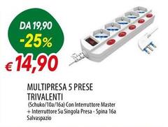 Master - Multipresa 5 Prese Trivalenti