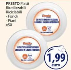 Presto - Piatti Riutilizzabili Riciclabili