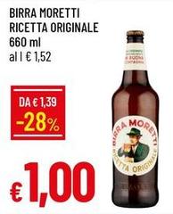 Moretti - Birra Ricetta Originale
