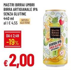 Mastri birrai umbri - Birra Artigianale Ipa Senza Glutine