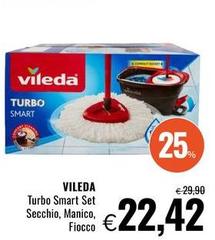 Vileda - Turbo Smart Set Secchio, Manico, Fiocco