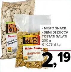 Semi - Misto Snack/  Di Zucca Tostati Salati