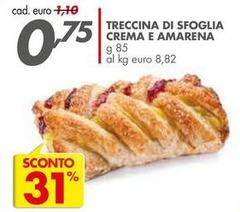 Treccina Di Sfoglia Crema E Amarena