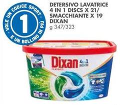 Dixan - Detersivo Lavatrice 4 In 1 Discs X 21/Smacchiante X 19
