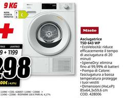Miele - Asciugatrice TSD 643 WP