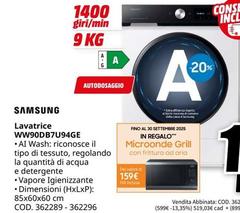 Samsung - Lavatrice WW90DB7U94GE