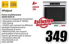 Whirlpool - Forno Multifunzione AKZW 840 IXS
