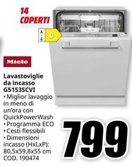 Miele - Lavastoviglie Da Incasso G5153SCVT