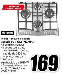 Hotpoint - Piano Cottura A Gas In Acciaio PCN 642 T/IX/HAR