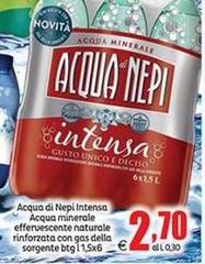 Acqua di nepi - Acqua Minerale Effervescente Naturale Rinforzato Con Gas Della Sorgente