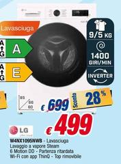 LG - W4NX1095NWB-Lavasciuga