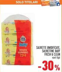 Fresh & Clean - Salviette Umidificate, Salviettine Baby