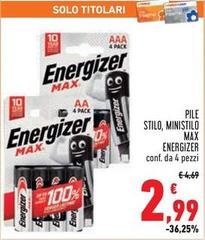Energizer - Pile Stilo, Ministilo Max