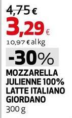 Giordano - Mozzarella Julienne 100% Latte Italiano