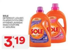 Sole - Detersivo Liquido Classico/Colore/Hygiene/Lavanda/Smacchiatore 41 Misurini