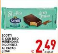 Scotti -  Si Con Riso Merendina Ricoperta Al Cacao