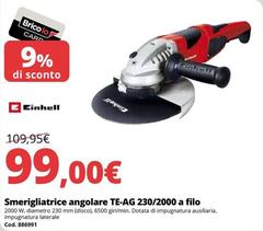 Einhell - Smerigliatrice Angolare TE-AG 230/2000 A Filo