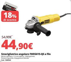 Stanley - Smerigliatrice Angolare FMEG615-QS a Filo
