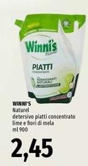 Winni's - Detersivo Piatti Concentrato Lime E Fiori Di Mela
