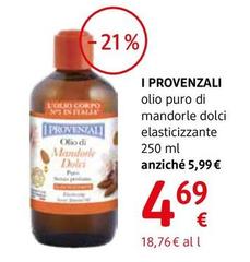 I Provenzali - Olio Puro Di Mandorle Dolci Elasticizzate 250 Ml