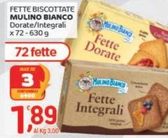 Mulino Bianco - Fette Biscottate Dorate