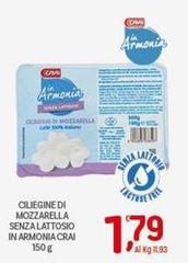 Crai - Ciliegine Di Mozzarella Senza Lattosio In Armonia