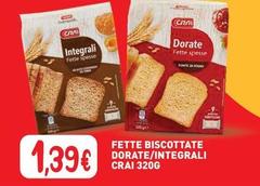 Crai - Fette Biscottate Dorate/Integrali