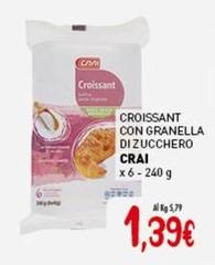 Crai - Croissant Con Granella Di Zucchero
