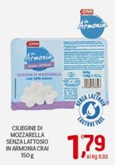 In Armonia - Ciliegine Di Mozzarella Senza Lattosio