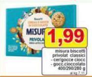 Misura - Biscotti Privolat Classici/ Cerigocce Ciocc/ Gocc. Cioccolato
