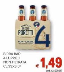 Birrificio Angelo Poretti - Birra Bap 4 Luppoli Non Filtrata