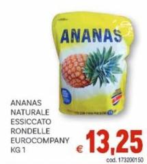 Eurocompany - Ananas Naturale Essiccato Rondelle