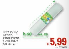 Formula - Lenzuolino Medico Professional 2 Veli 80 Mt
