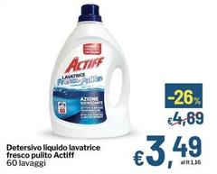 Actiff - Detersivo Liquido Lavatrice Fresco Pulito