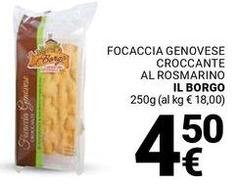 Corte del borgo - Focaccia Genovese Croccante Al Rosmarino