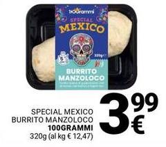 Special Mexico Burrito Manzoloco
