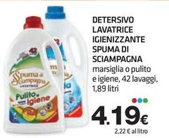Spuma di Sciampagna - Detersivo Lavatrice Igienizzante
