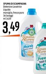 Spuma di Sciampagna - Detersivo Lavatrice Liquido Marsiglia, Fresco Puro 36 Lavaggi
