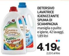 Spuma di Sciampagna - Detersivo Lavatrice Igienizzante