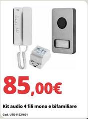 Kit Audio 4 Fili Mono E Bifamiliare